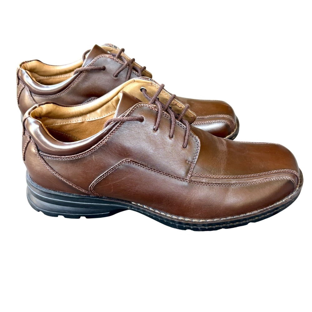 Dockers 11.5W Oxford Brown ProStyle Leather Square Toe Lace Up Shoes 90-29023